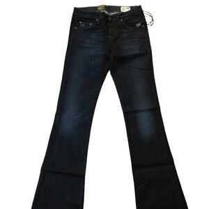 G-Star 3301 Bell Cut Aspen Denim Dark Vintage Blue Jeans Sz 26 x 34 NWT